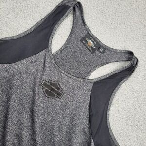 Harley‎ Davidson Womens Racerback Tank Top Heather Gray Size 2XL